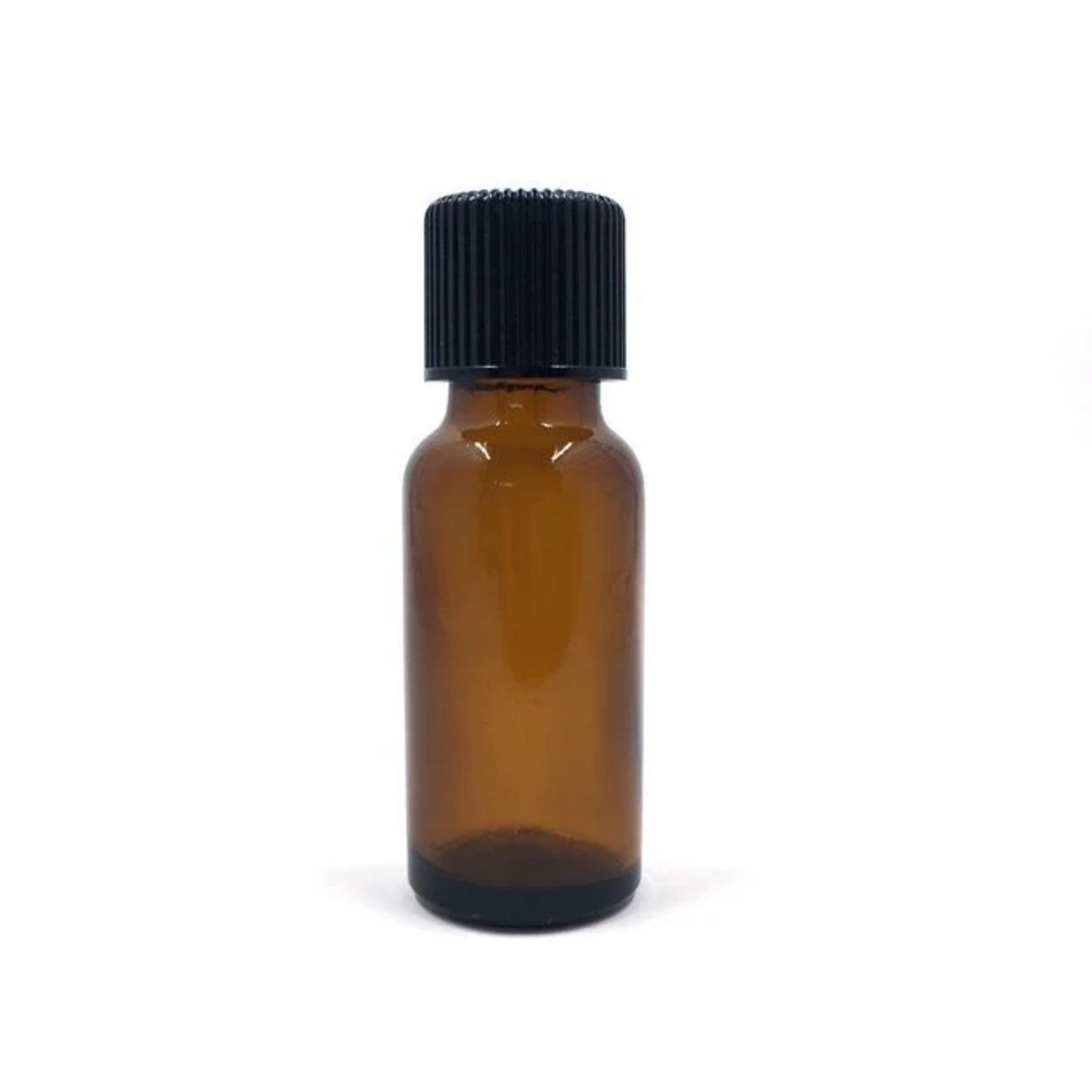 10ml amber glass bottle, black phenolic cap
