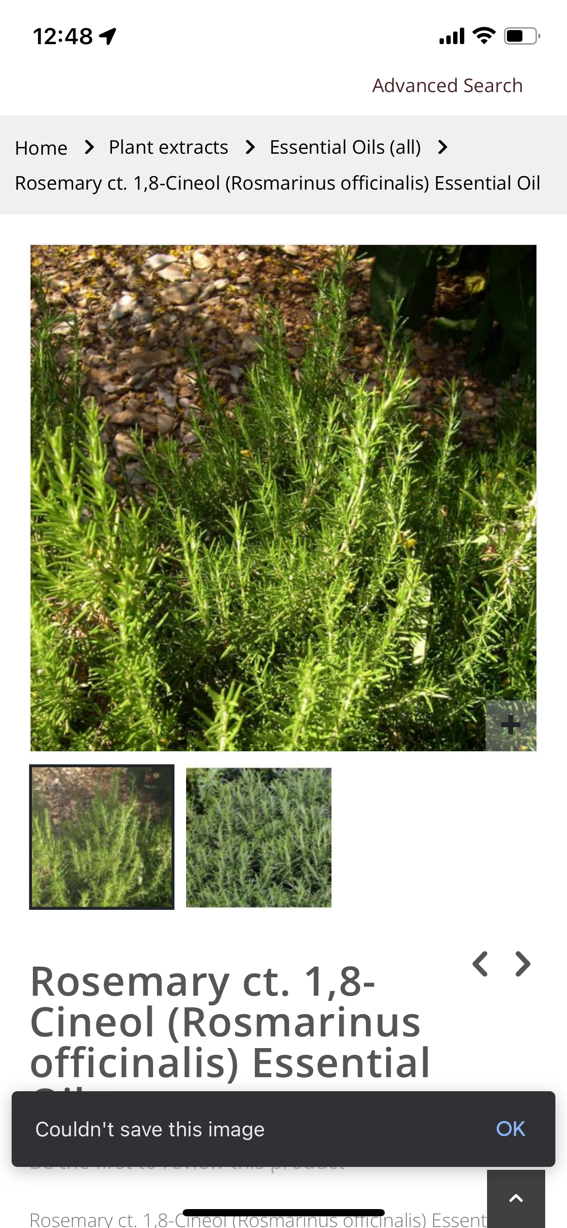 Rosemary ct. 1,8-Cineol (Rosmarinus officinalis) Essential Oil